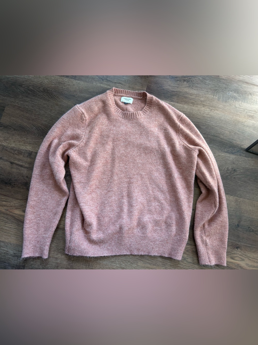 American Eagle Outfitters Dusty Rose Crewneck Sweater Cozy Cabin AE Size Large